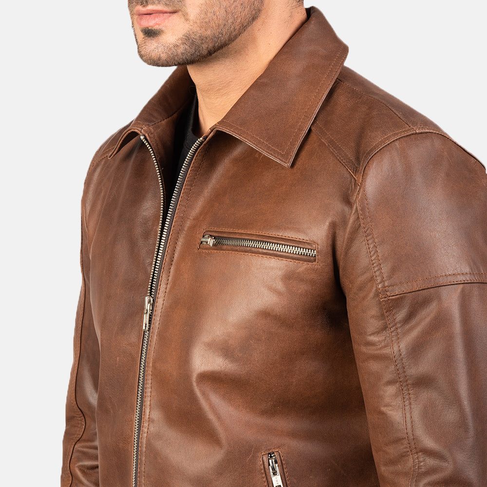 Campera de cuero Lavendard